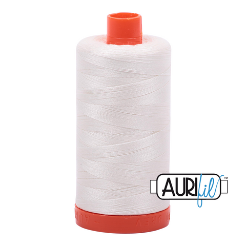 Chalk 2026 Aurifil 50wt Thread - 1300M Spool 100% Cotton 2ply Italian Thread