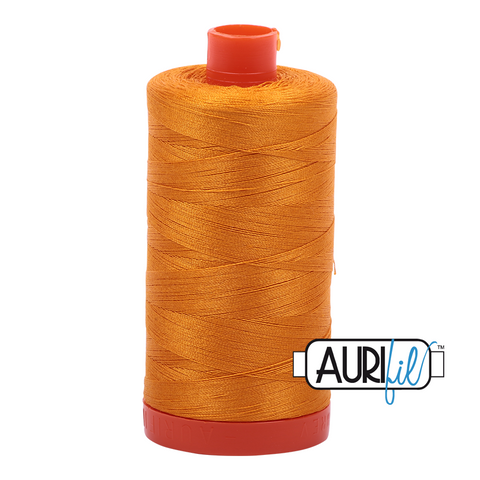 Yellow Orange 2145 Aurifil 50wt Thread - 1300M Spool 100% Cotton 2ply Italian Thread