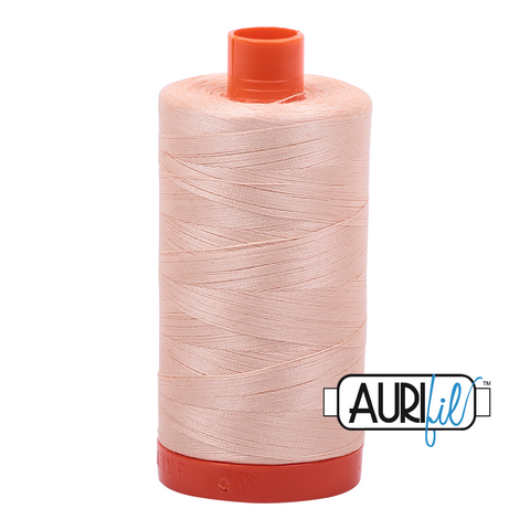 Apricot 2205 Aurifil 50wt Thread - 1300M Spool 100% Cotton 2ply Italian Thread