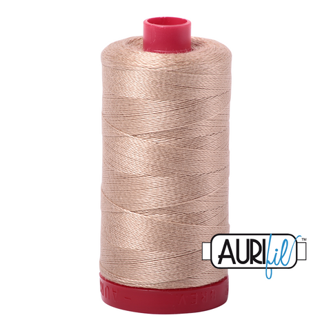 Beige 2314 Aurifil 12wt Thread - 325M Spool 100% Cotton 2ply Italian Thread