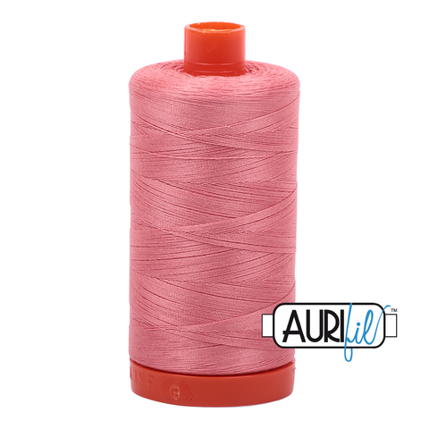 Peachy Pink 2435 Aurifil 50wt Thread - 1300M Spool 100% Cotton 2ply Italian Thread