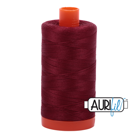 Dark Carmine Red 2460 Aurifil 50wt Thread - 1300M Spool 100% Cotton 2ply Italian Thread