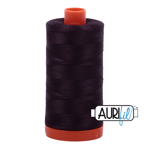 Aubergine 2570 Aurifil 50wt Thread - 1300M Spool 100% Cotton 2ply Italian Thread