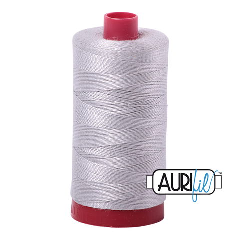 Aluminium 2615 Aurifil 12wt Thread - 325M Spool 100% Cotton 2ply Italian Thread