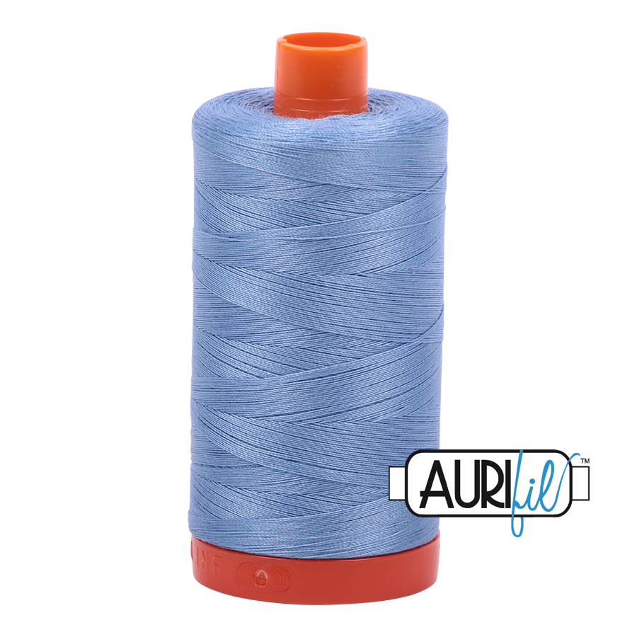 Light Delft Blue 2720 Aurifil 50wt Thread - 1300M Spool 100% Cotton 2ply Italian Thread