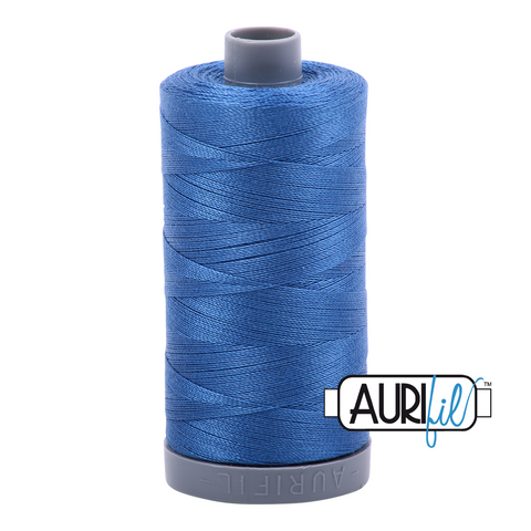 Delft Blue 2730 Aurifil 28wt Thread - 750M Spool 100% Cotton 2ply Italian Thread