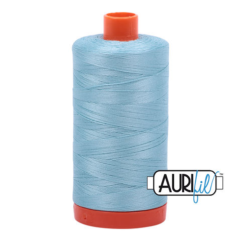 Light Grey Turquoise 2805 Aurifil 50wt Thread - 1300M Spool 100% Cotton 2ply Italian Thread