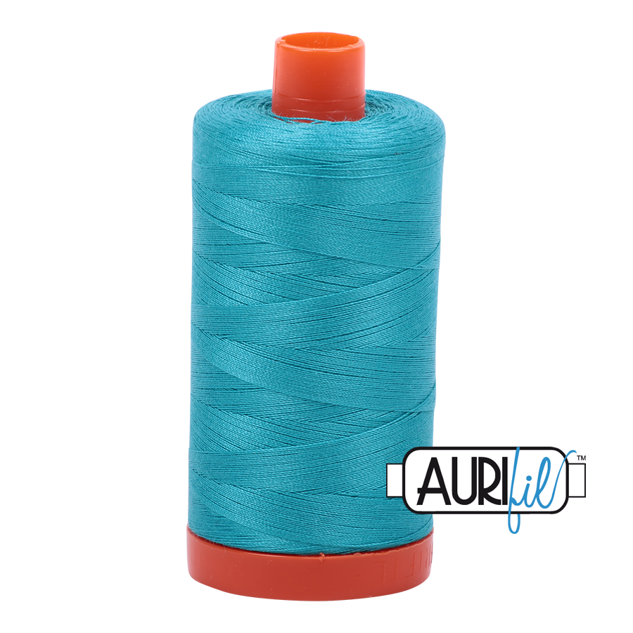 Turquoise 2810 Aurifil 50wt Thread - 1300M Spool 100% Cotton 2ply Italian Thread