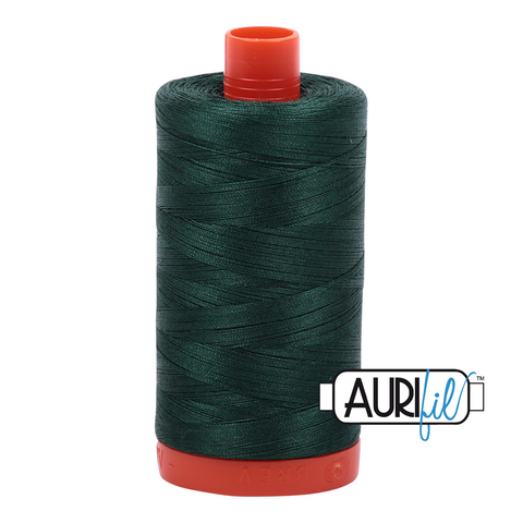 Medium Spruce 2885 Aurifil 50wt Thread - 1300M Spool 100% Cotton 2ply Italian Thread