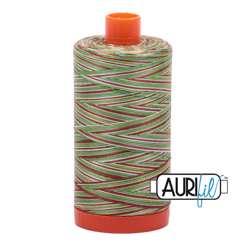 Leaves Variegated 4650 Aurifil 50wt Thread - 1300M Spool 100% Cotton 2ply Italian Thread