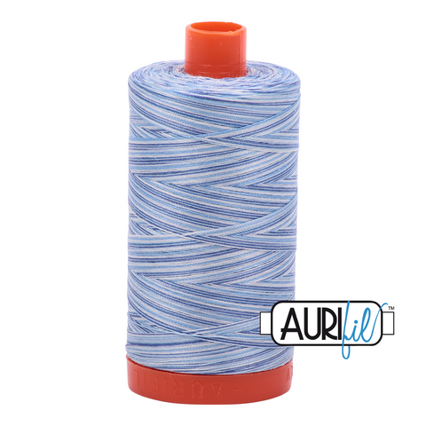 Storm at Sea Variegated 4655 Aurifil 50wt Thread - 1300M Spool 100% Cotton 2ply Italian Thread