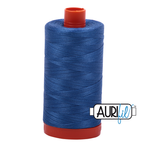 Peacock Blue 6738 Aurifil 50wt Thread - 1300M Spool 100% Cotton 2ply Italian Thread