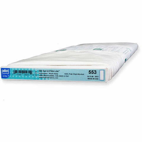 Pellon® 553 Sol-U-Film™ Clear Sew In Stabilizer - by the Metre