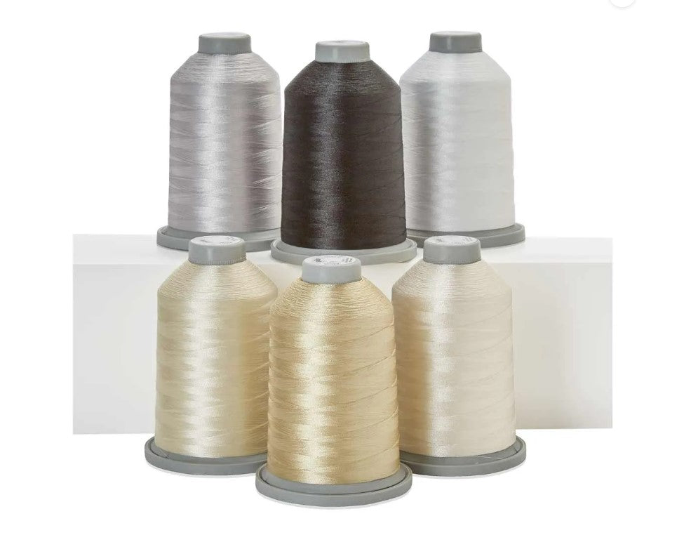 Glide Polyester 40wt Thread - Perfect Blend Collection 6 x King Spools ...