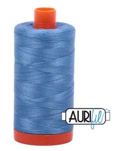 Light Wedgewood 2725 Aurifil 50wt Thread - 1300M Spool 100% Cotton 2ply Italian Thread