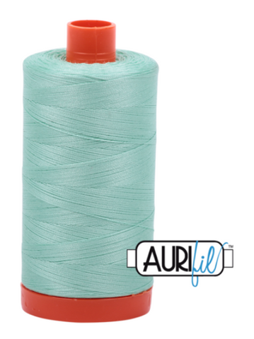 Medium Mint 2835 Aurifil 50wt Thread - 1300M Spool 100% Cotton 2ply Italian Thread