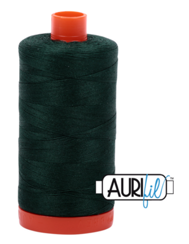 Forest Green 4026 Aurifil 50wt Thread - 1300M Spool 100% Cotton 2ply Italian Thread