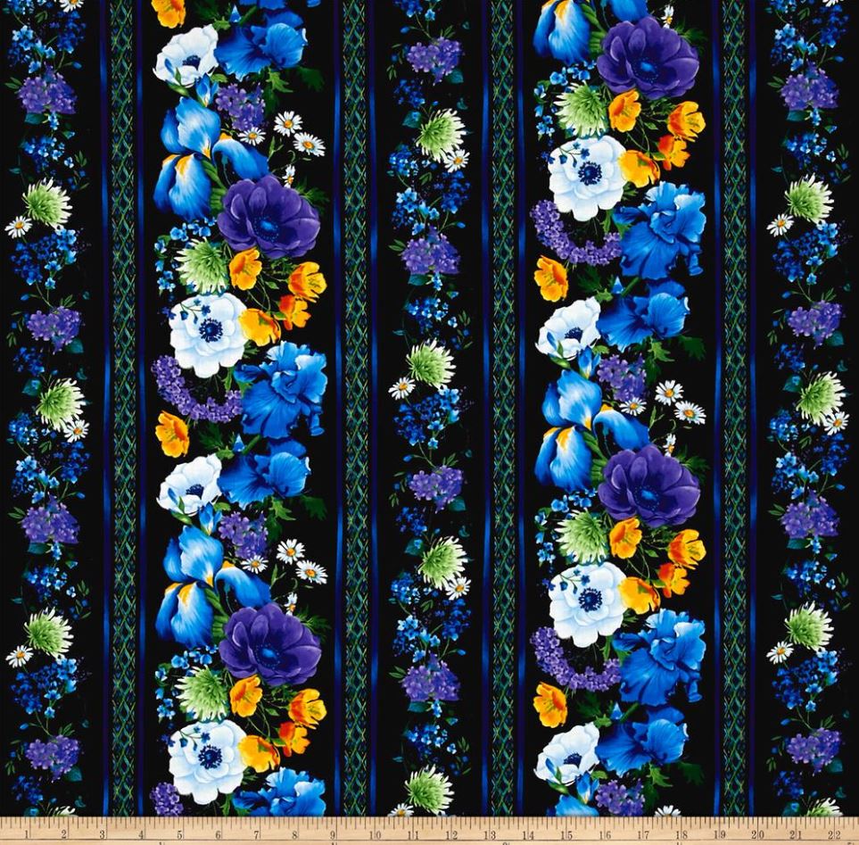 Reverie Border Print - Half Metre Lengths